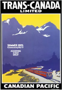 TR86 Vintage Canadian Pacific Trans Canada Railway Poster A1 A2 A3 - Picture 1 of 1