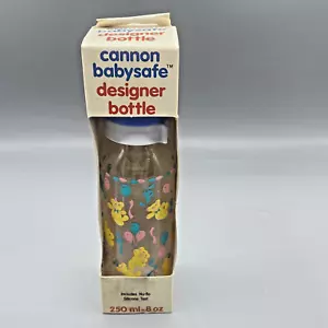 Vtg Cannon Babysafe Designer Bottles 8 Oz Nu-Flo Bears Made In England 1987 - Picture 1 of 8