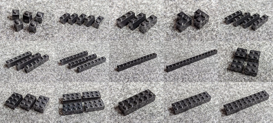 Lego Basic Stein Steine Basicstein Basicsteine schwarz black - VARIANTE wählen - Bild 1 von 1