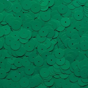 10mm Flat Sequin Paillettes~ Opaque Green ~ Round Disc ~ Made in USA - Picture 1 of 2