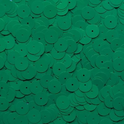 Lentejuelas planas de 10 mm ~ Verde opaco ~ Disco redondo ~ Hecho en EE. UU. Foto 1 de 2