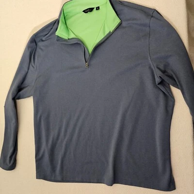 Pullover Walter Hagan Golf 1/4 Cremallera Azul Verde XL Absorbente y Forrado de Vellón Foto 1 de 4