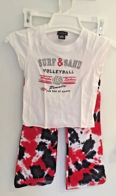 Flowers BY ZOE 领带染料 Bling 红色白色蓝色套装 尺寸 6 ❤️💙 全新 — 第 1/4 张图片