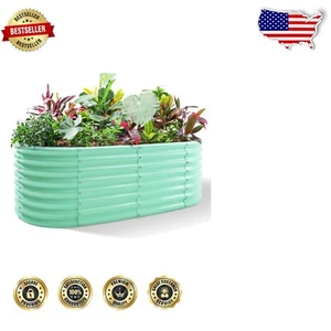 Outdoor Oval Garden Bed, 24" Tall, 144 Gallon Capacity - Perfect for Vegetables - Picture 1 of 2