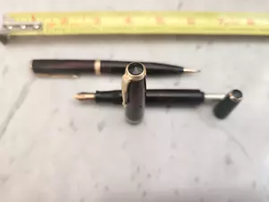 Vintage Parker Vacumatic Fountain Pen Pencil Set Double Jewel Burgandy - Picture 1 of 21