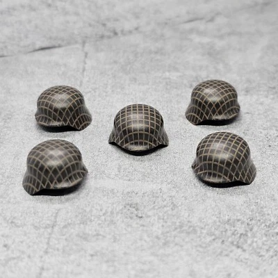 5pack Camo WW2 German Helmet Blocks Accessories for Minifigures A107034 - Image 1 of 2