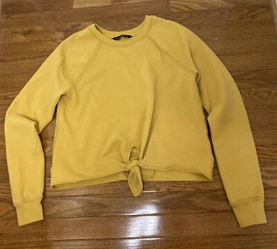 Sudadera para mujer Abercrombie and Fitch talla pequeña S amarillo mostaza Foto 1 de 4