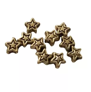 50 pcs Tiny Star Shaped Silver Pewter Metal Beads Charms for Crafts Jewelry - Picture 1 of 4