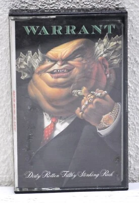WARRANT  "Dirty Rotten Filthy Stinking Rich"  1989  Cassette  Columbia  FCT44383 - Image 1 of 4