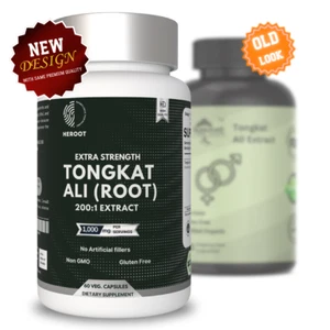 1000mg TongkatAli Extract Strong Natural Testosterone Booster 60 Capsules - Picture 1 of 8