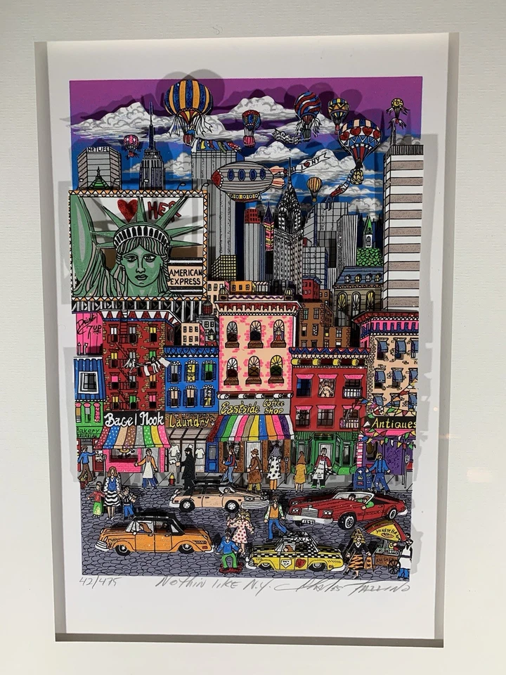 CHARLES FAZZINO 3D Artwork “NOTHIN’ LIKE NY”  42/495 Serigraph Signed Framed - Image 1 of 4