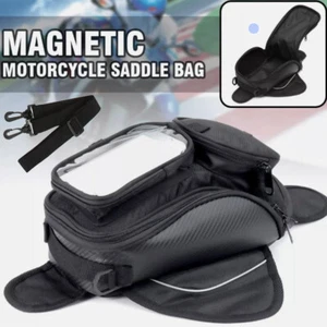 Bolsa de tanque de combustible de aceite para motocicleta con paquete de 4 sacos de sillín magnético paquete para móvil - Imagen 1 de 8