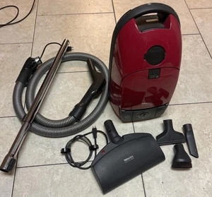 Miele Red S312i Canister Vacuum Cleaner W/ Powerhead Adjustable & Attachments - Picture 1 of 10