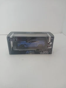 2019 American Legends Blue Corvette ZR1 Pull Back & Go Premium Die Cast Car NIB - Picture 1 of 8