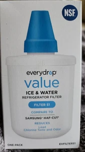 EveryDrop Value Ice & Water Refrigerator Filter S1 – HAF-CU1 – New Sealed - Picture 1 of 3