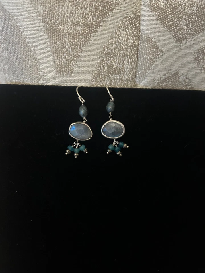 Pendientes colgantes Silpada plata esterlina gris hematita 2" colgantes (157a) Foto 1 de 1