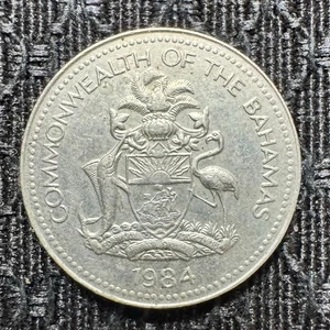 5 Cents Münze nicht magnetisch 1984 The Bahamas KM# 60 - Bild 1 von 4