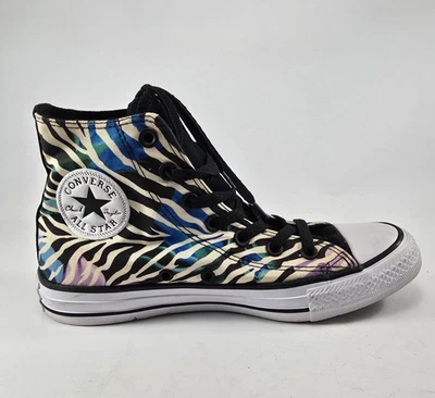 Top alto Converse Chuck Taylor All Star multicolor cebra para mujer talla 7” Foto 1 de 4