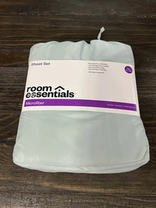 Neu Room Essentials Lakenset Twin/XL Twin 1 flach 1 Spannbetttuch 1 Kissenbezug neuwertig  - Bild 1 von 3
