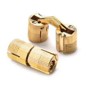 4pcs 8/12mm Brass Barrel Cabinet Hinge Hidden Concealed Invisible Hinges \ - Imagen 1 de 7