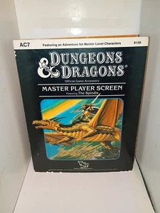 TSR Dungeons & Dragons Master player screen The Spindle AC7 9156 Missing Book - Picture 1 of 4