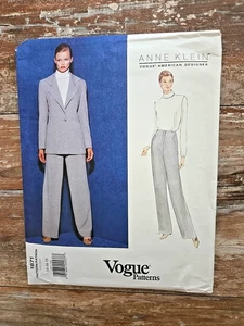 Vogue Sewing Pattern 1871 VTG Designer Anne Klein Misses Jacket Pants 14-18  UC - Picture 1 of 2