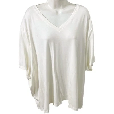 Camiseta blanca Maggie Barnes para mujer talla grande 3XPpetite manga corta cuello en V nueva con etiquetas Foto 1 de 4