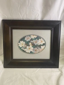 Bonnie Niece Chickadee In Dogwoods Print Enmarcado Mate Firmado Numerado - Imagen 1 de 11