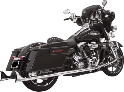 Bassani Chrome 33" Fishtail Slip on Mufflers for 95-16 Harley Touring FLHX FLHR - Image 1 of 3