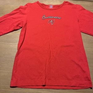 NFL Team Apparel Womens Small  Red Tampa Bay Buccaneers Long Sleeve Shirt - Picture 1 of 4