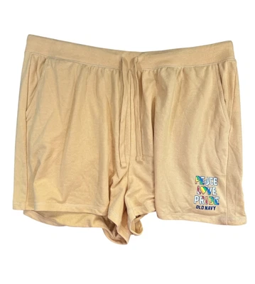 Pantalones Cortos Deportivos Old Navy Cintura Extra Alta Vintage Logo Gráfico Orgullo Talla 2X Plus Foto 1 de 3