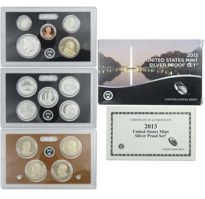 2013 Silver Proof Set U.S. Mint Original Government Packaging OGP COA - Image 1 of 4