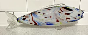 RIESIGER 54cm/21,25" MURANO END OF DAY MEHRFARBIGER VENEZIANISCHER GLASFISCH ITALIEN - Bild 1 von 8