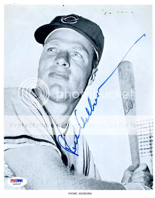 Richie Ashburn Cubs Psa/dna Signed 8x10 Photo Authenticated Autograph - Image 1 of 1