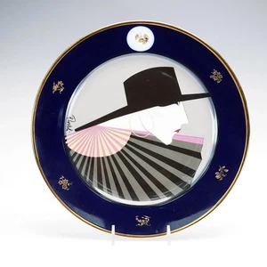 Plato de porcelana Hutschenreuther, mujer Art Deco de Roberto Tortoli - Imagen 1 de 6