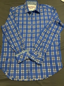 Robert Graham exklusives Herrenhemd Large klassische Passform abstrakt Flip-Manschette Baumwolle - Bild 1 von 9