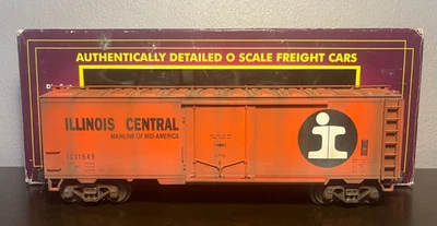 MTH O 20-94098 Illinois Central IC 40' Reefer Car #11649 CUSTOM WEATHERED NEW - Image 1 of 4
