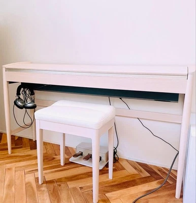 Roland KF-10-KS Kiyola Digital Piano Sheer White w/ Bench Headphones USB - Image 1 of 4