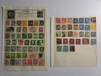 Estampillas de Suecia en 2 páginas (3 caras) Foto 1 de 4