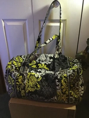 Vera Bradley - Bolso de Lona de Viaje Barroco - Negro Blanco y Amarillo Floral - Sin Etiquetas Foto 1 de 4