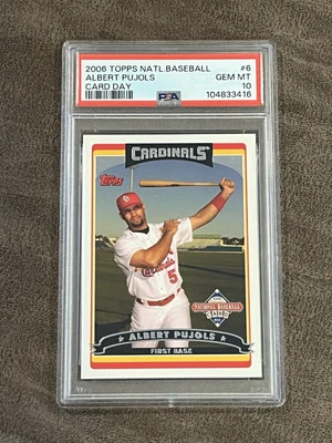 2006 Topps National Baseball Card Day Albert Pujols #6 PSA 10 GEM MINT!!! - Image 1 of 2