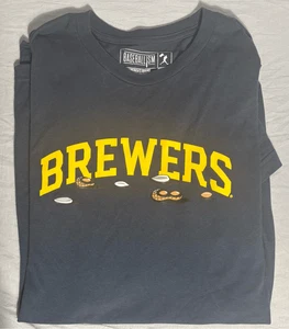 Camisa de béisbol Milwaukee Brewers para hombre XXXL 3XL azul manga corta béisbol - Imagen 1 de 7