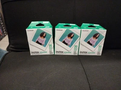 (LOT OF 3) Fujifilm instax Square Instant Film 20 Exposures Each EXP 06/2027 New - Image 1 of 4