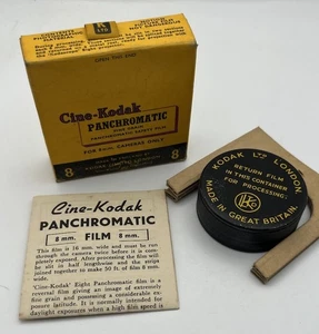 Película de seguridad de grano fino pancromática Cine-Kodak de colección película de cámara de cine de 8 mm - Imagen 1 de 5