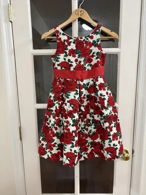 Janie and Jack Floral Holiday dress - Size 8 - Image 1 of 4