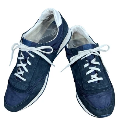 TORY BURCH Suede Court Sneakers Navy Womens Sz 9.5 EUC - Image 1 of 4