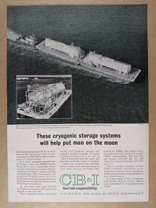 1966 CB&I Cryogenic Storage Systems for NASA Barges Vintage Print Ad - Bild 1 von 1