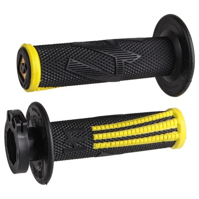 Odi V2 Emig Pro MX Lock-On Grips Black/Yellow For Suzuki DR650SE 2007-09,2011-14 - Image 1 of 4