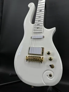 In stock Solid Body Prince Little Cloud White Electric Guitar Gold Hardware  - Picture 1 of 10