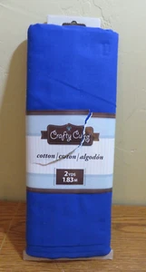 NEW Crafty Cuts 100% Cotton FABRIC ELECTRIC BLUE 2 yds x 44" Wide 1.83 Meters - Picture 1 of 4